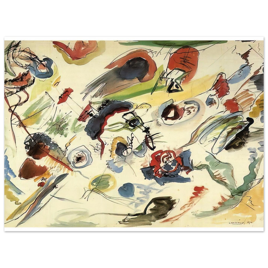 Untitled First Abstract Watercolor by Wassily Kandinsky (1910) – art poster