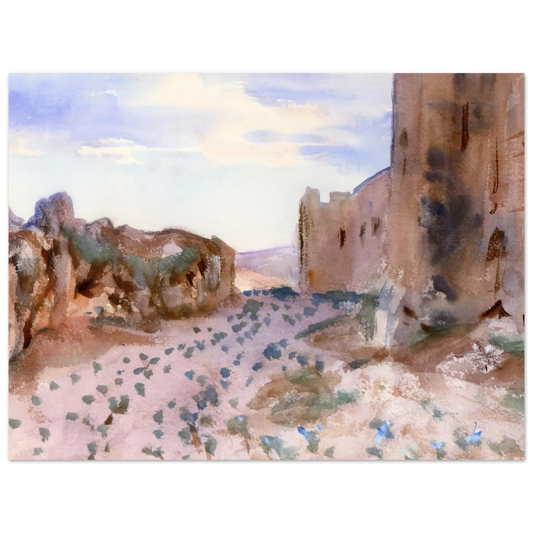 Fortress, Roads And Rocks by John Singer Sargent – art poster, view 2
