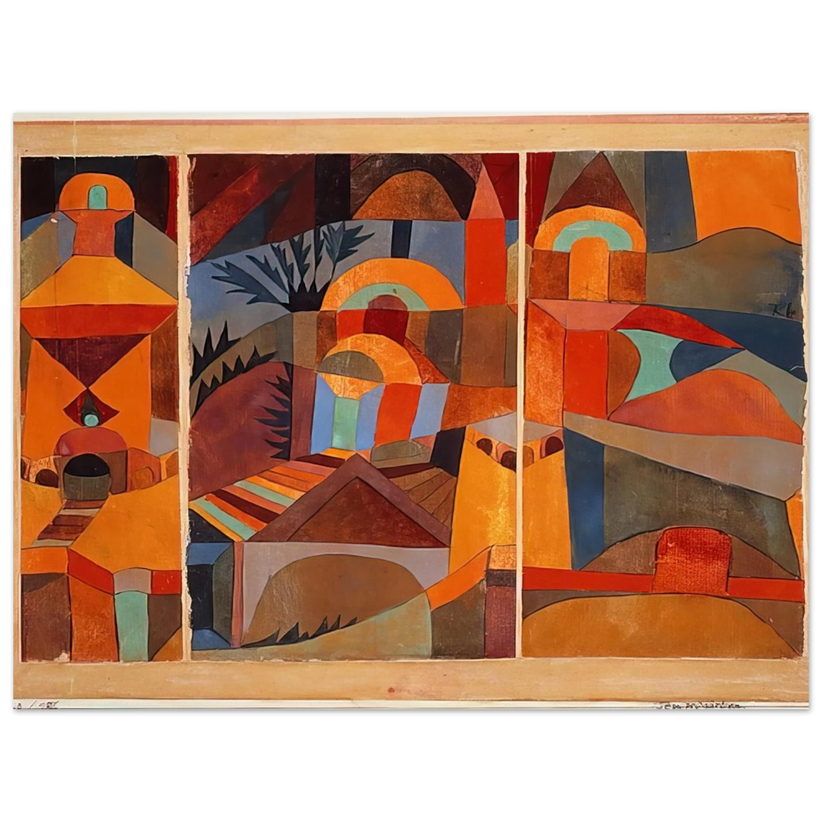 Temple Gardens by Paul Klee (1920) – art poster, view 2