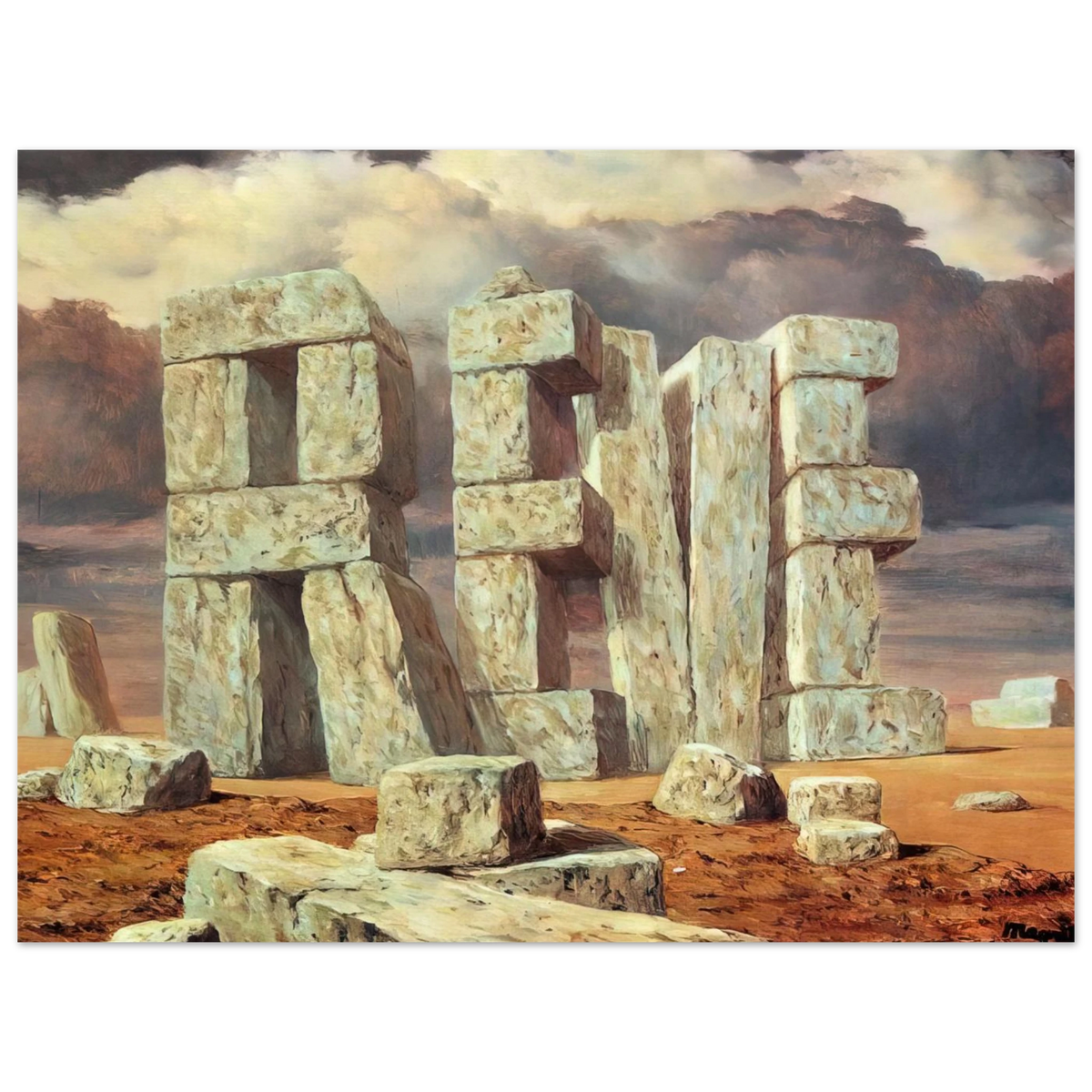 The Art Of Conversation by René Magritte (1950) – art poster, view 2