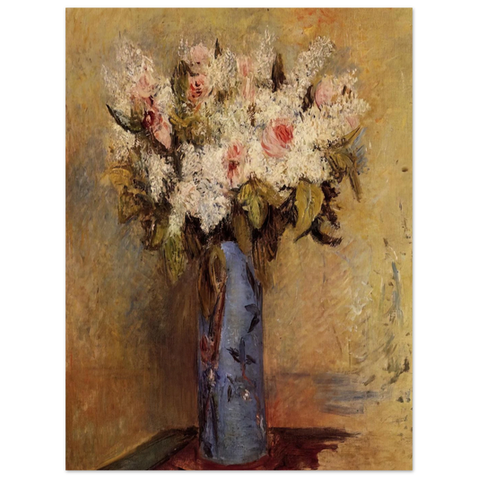 Vase Of Lilacs And Roses by Pierre-Auguste Renoir – art poster, view 2