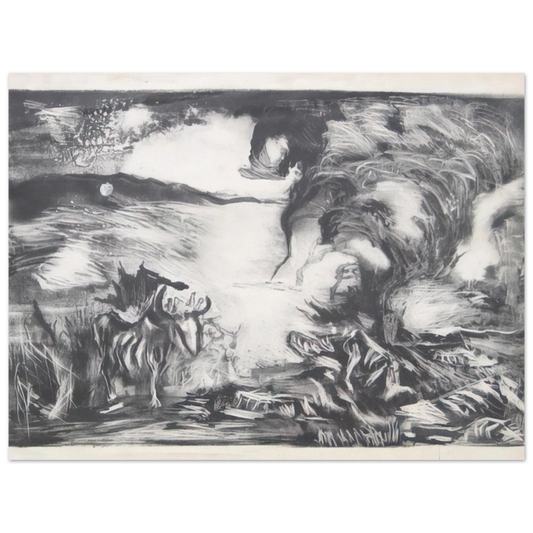 Landscape With Steer 1 by Jackson Pollock (1937) – art poster