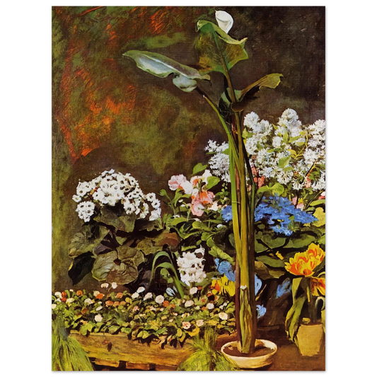 Arum And Conservatory Plants by Pierre-Auguste Renoir – art poster, view 2