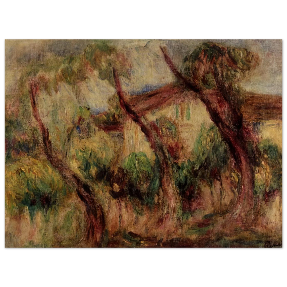 In The Garden Of Collettes At Cagnes by Pierre-Auguste Renoir – art poster, view 2