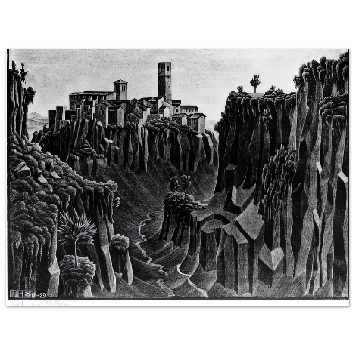 Cimino Barbarano by M.C. Escher – art poster, view 2