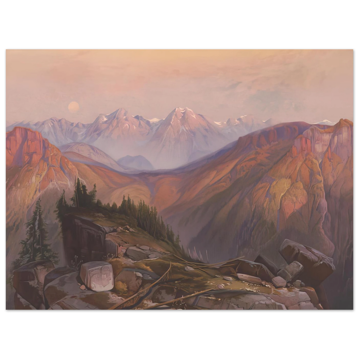 Lower Yellowstone Range by Thomas Moran – art poster, view 2