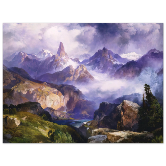 Index Peak Yellowstone National Park by Thomas Moran – art poster, view 2