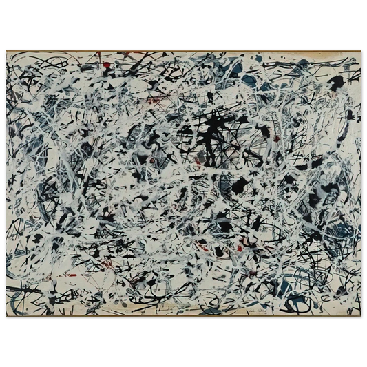 Composition White Black Blue And Red On White by Jackson Pollock (1948) – art poster