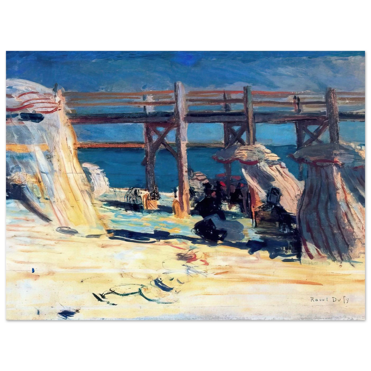 Sandy Beach Of Sainte Adresse by Raoul Dufy – art poster, view 2