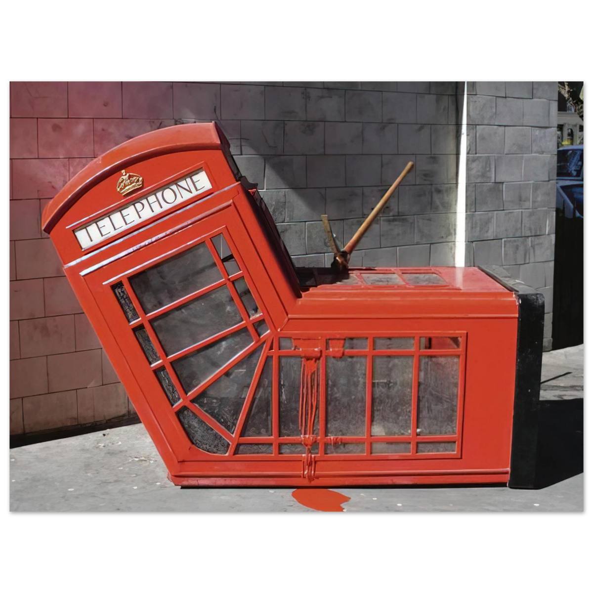 Vandalised Phone Box by Banksy (2005) – art poster, view 2