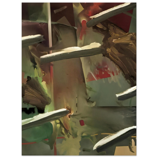 Abstraktes Bild Abstract Painting by Gerhard Richter (1976) – art poster