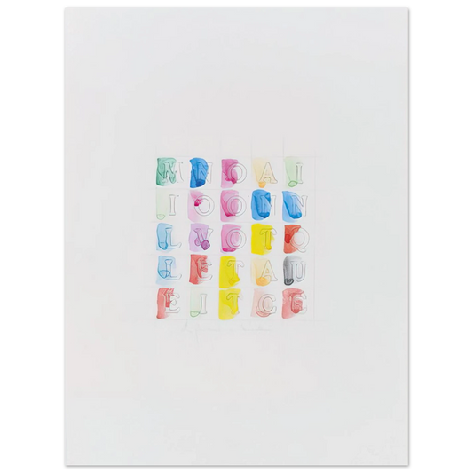 Millenovecentottacinque by Alighiero Boetti (1985) – art poster