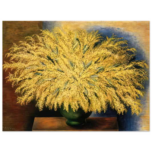 Grand Bouquet Of Mimosa by Moise Kisling (1942) – art poster