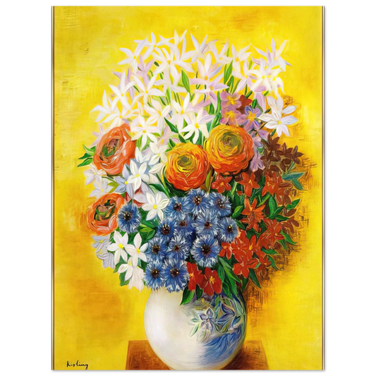 Bouquet Of Various Flowers by Moise Kisling – art poster, view 2