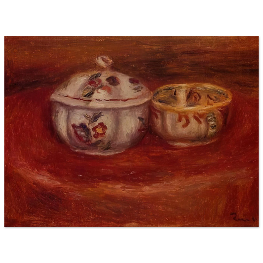 Sugar Bowl And Earthenware Bowl by Pierre-Auguste Renoir – art poster