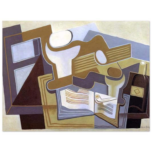 Guitar And Fruit Dish 1 by Juan Gris – art poster