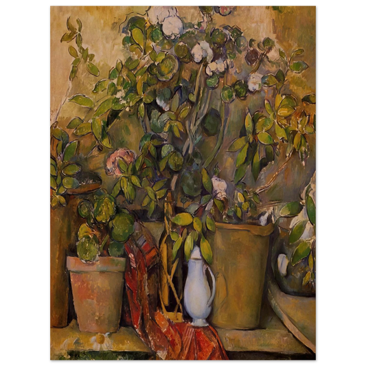 Potted Plants by Paul Cézanne – art poster
