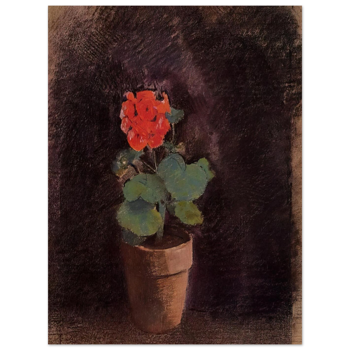 Geranium by Odilon Redon – art poster