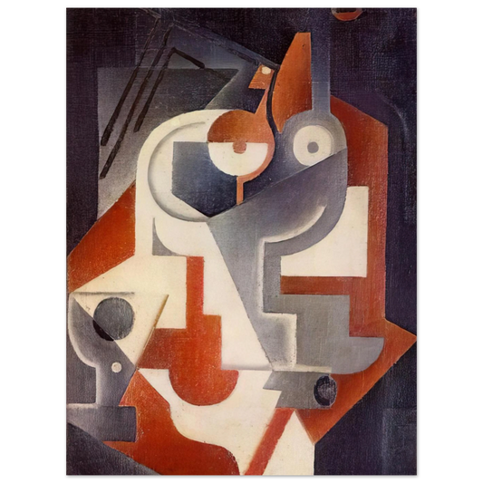 Newspaper Glass And Pear by Juan Gris (1917) – art poster, view 2