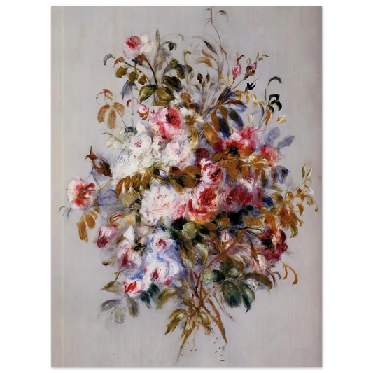 A Bouquet Of Roses by Pierre-Auguste Renoir – art poster