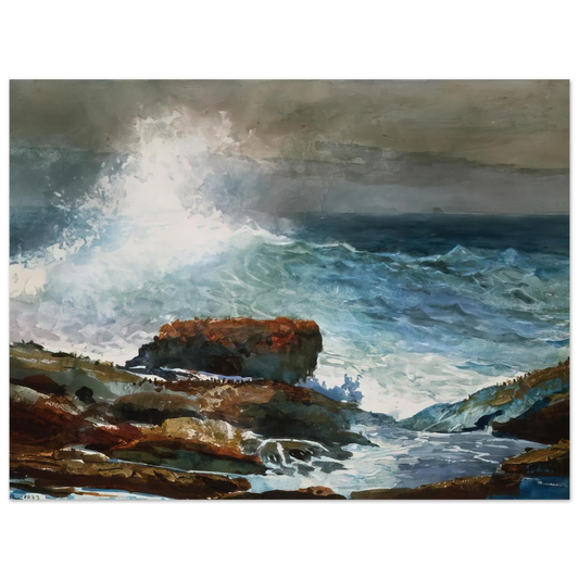 Incoming Tide Scarboro Maine by Winslow Homer – art poster