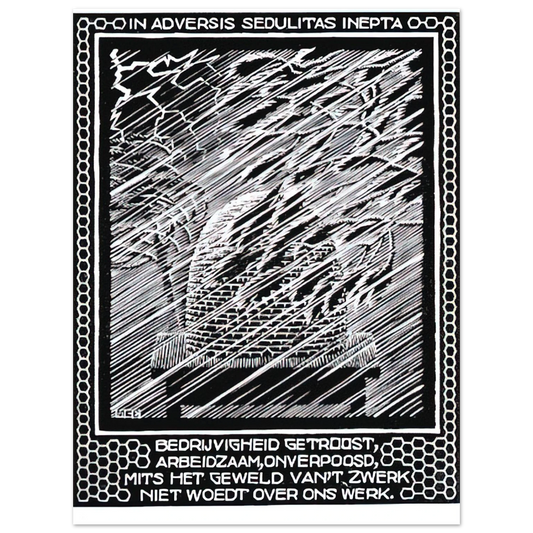 Emblemata Beehive by M.C. Escher – art poster, view 2