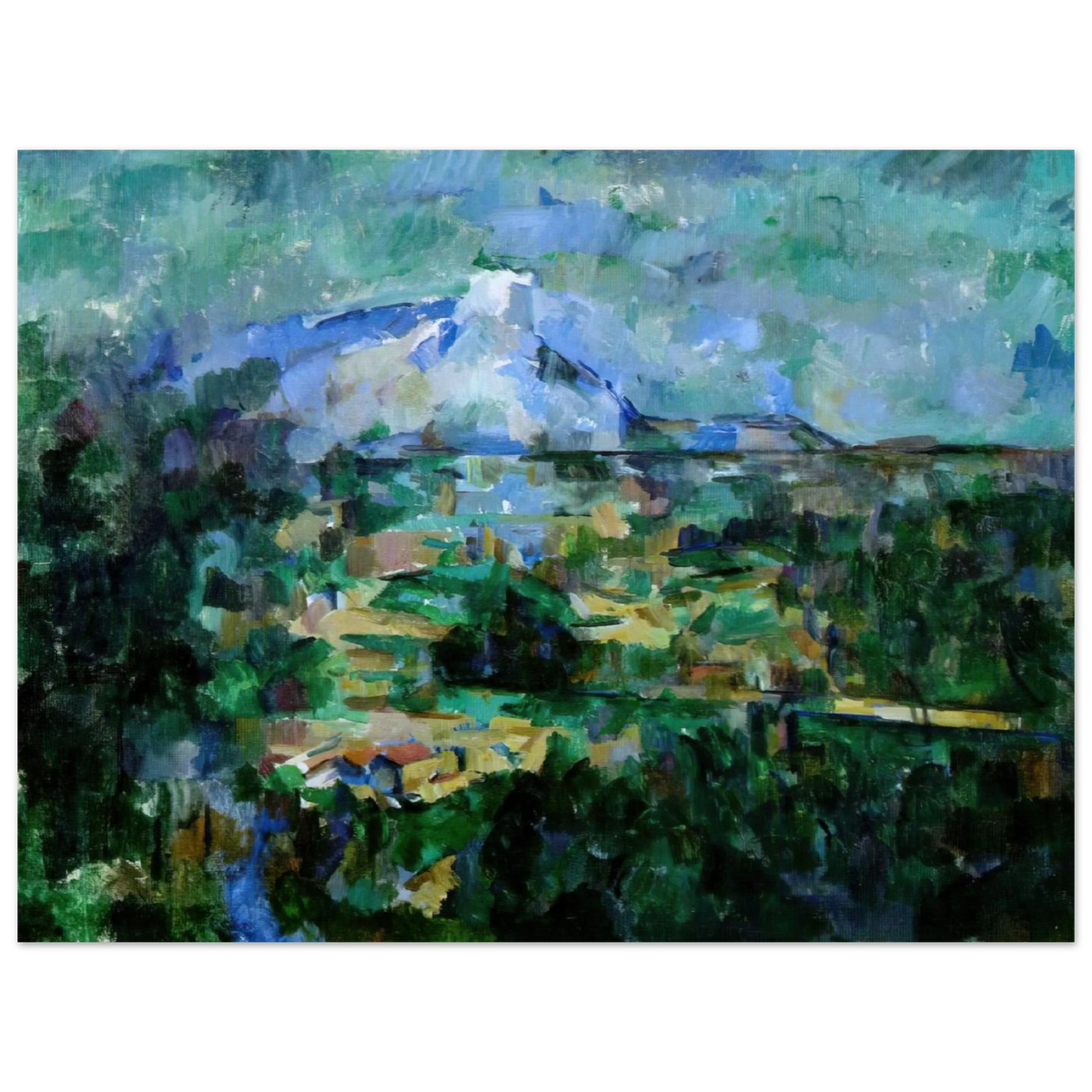 Montagne Sainte-Victoire From Lauves by Paul Cézanne – art poster