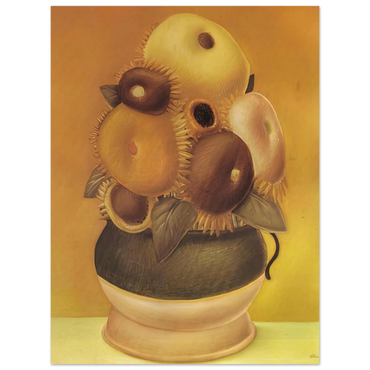 Sunflowers by Fernando Botero – art poster, view 2