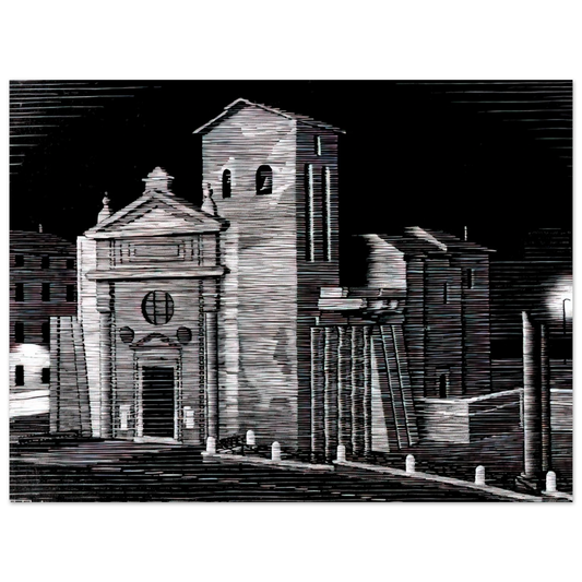 Nocturnal Rome by M.C. Escher – art poster