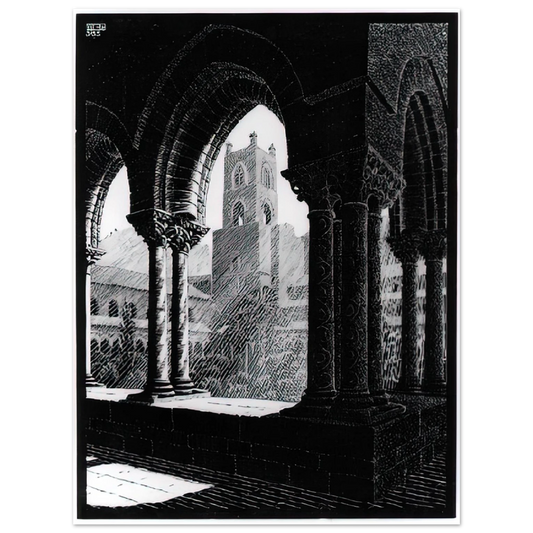 Cloister Of Monreale Sicily by M.C. Escher – art poster