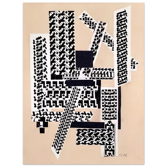 Reed Pen Collage by Hannah Hoch (1922) – art poster, view 2