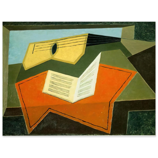 Guitar And Music Paper by Juan Gris (1927) – art poster
