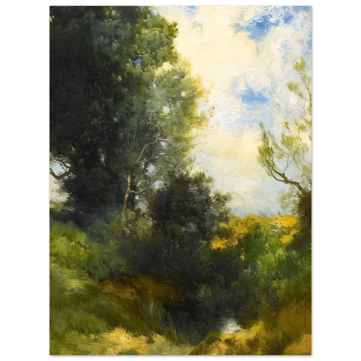 A Path Through The Woods by Thomas Moran – art poster