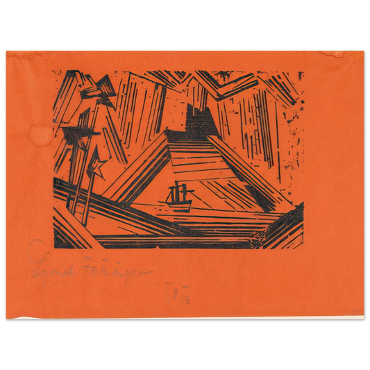 Volcano Vulkan by Lyonel Feininger (1919) – art poster, view 2