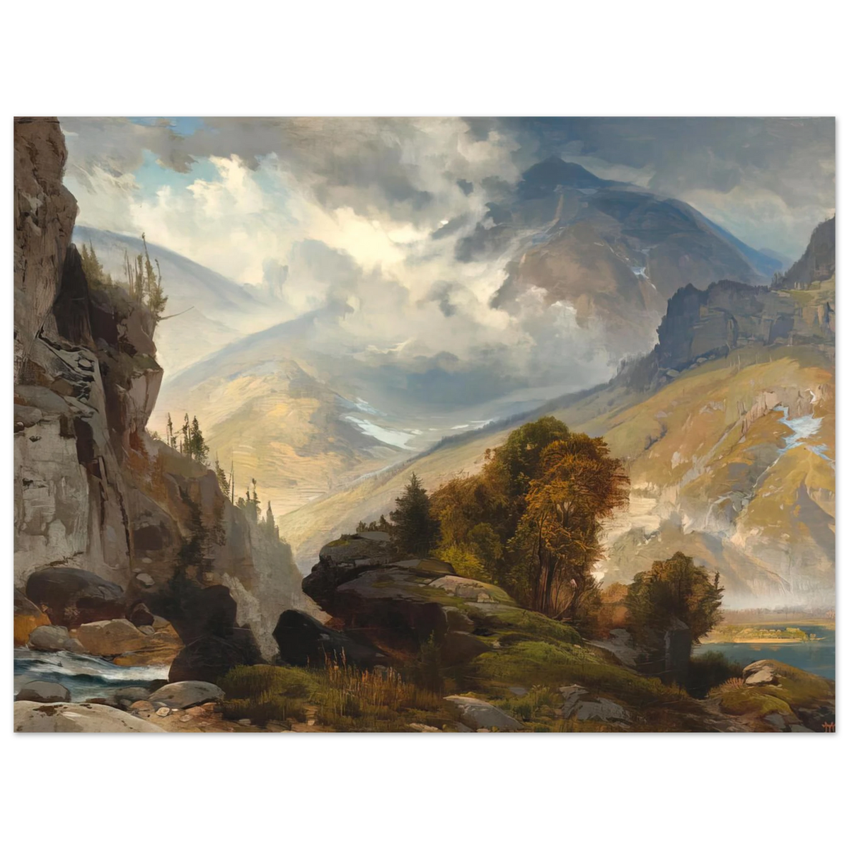 The White Mountains by Thomas Moran – art poster, view 2