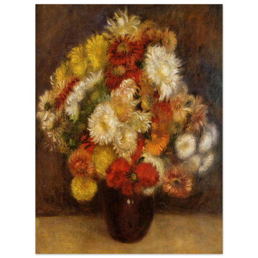 Bouquet Of Chrysanthemums by Pierre-Auguste Renoir – art poster, view 2