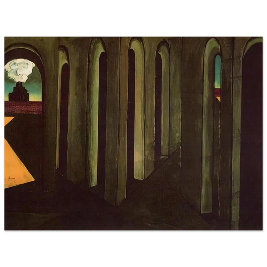 The Anxious Journey by Giorgio de Chirico (1913) – art poster