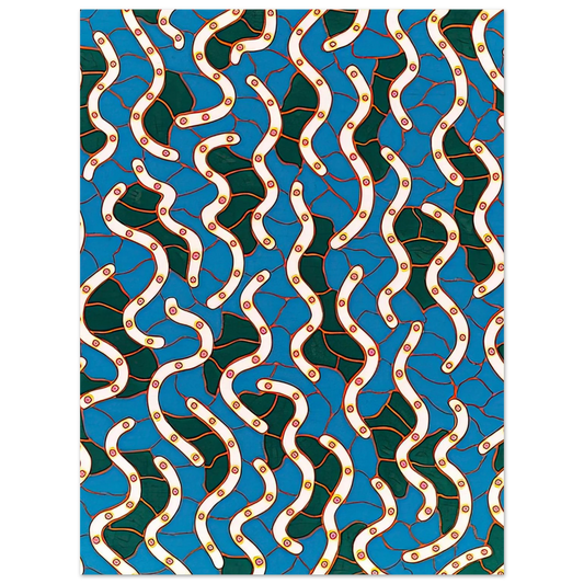 Waves On The Hudson River by Yayoi Kusama (1988) – art poster