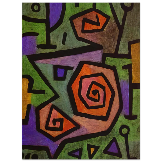 Heroic Roses by Paul Klee (1938) – art poster