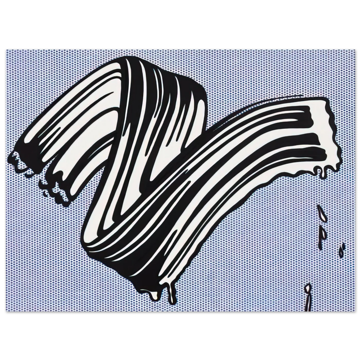 White Brushstroke I by Roy Lichtenstein (1965) – art poster, view 2