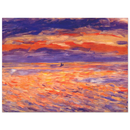 Sunset At Sea by Pierre-Auguste Renoir – art poster