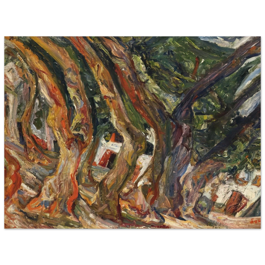 Plane Trees At Ceret 0 by Chaim Soutine (1920) – art poster