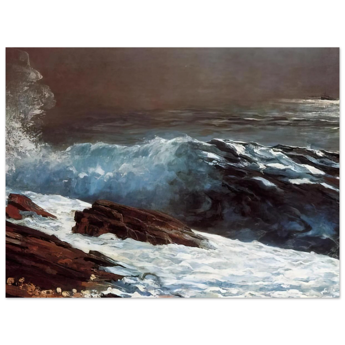 Sunlight On The Coast by Winslow Homer – art poster, view 2
