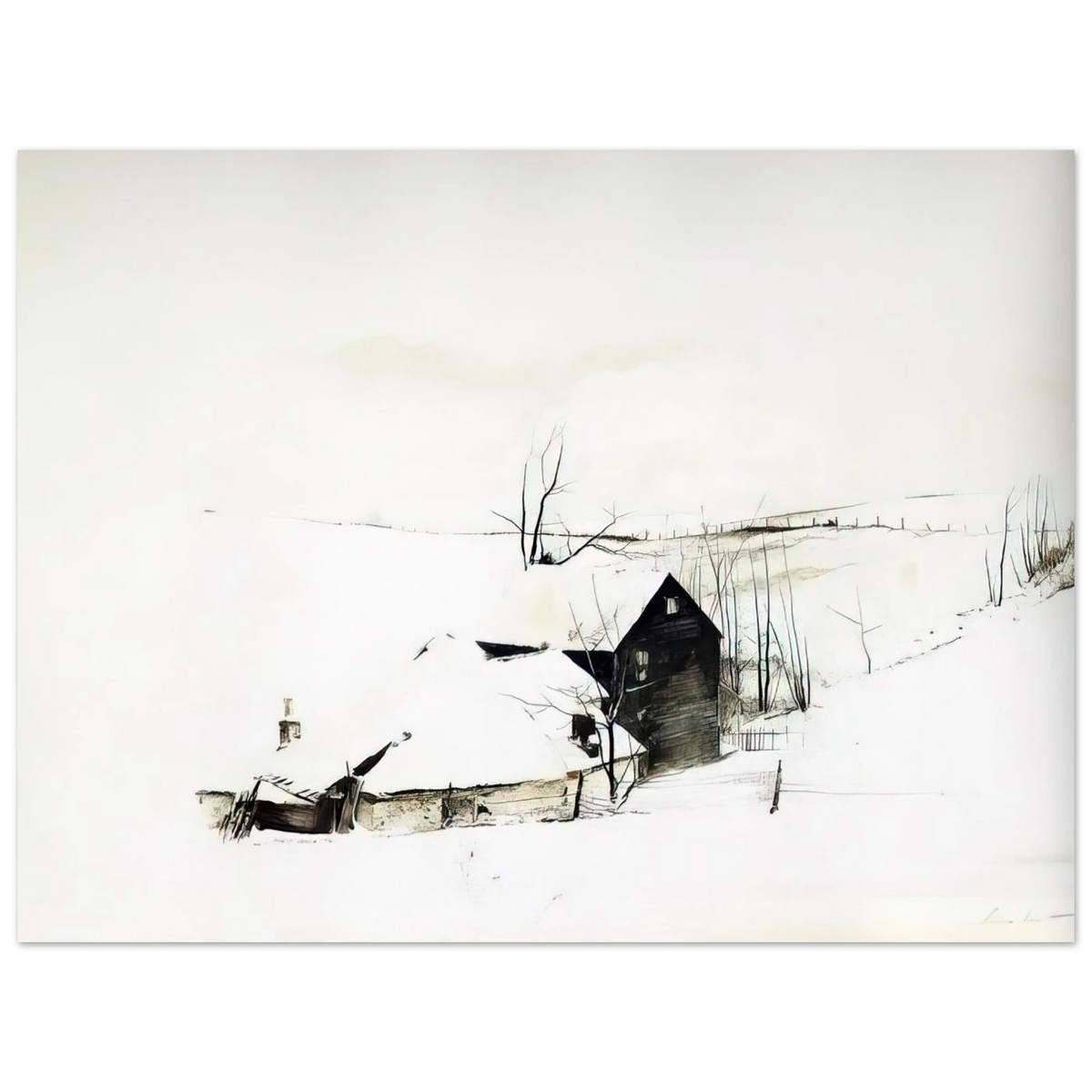 The Corner by Andrew Wyeth – art poster, view 2