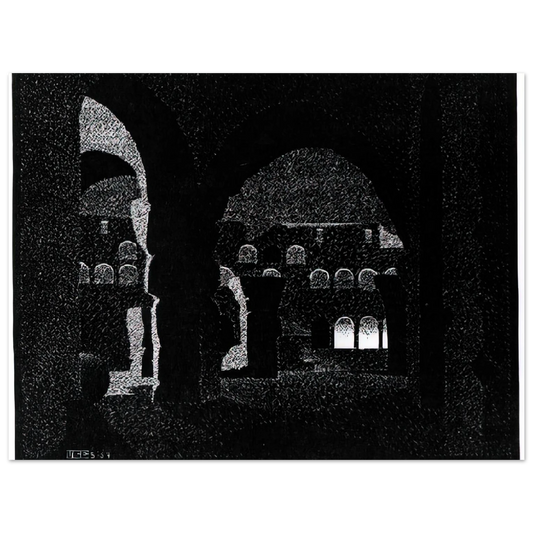 Nocturnal Rome Colosseum by M.C. Escher – art poster