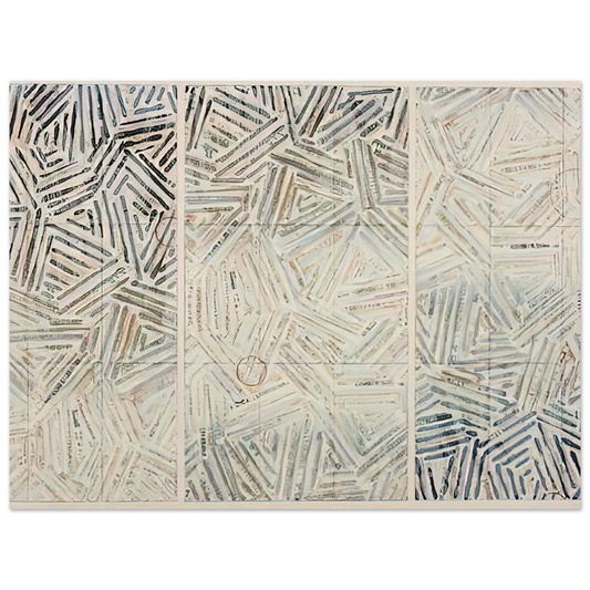 Between The Clock And The Bed by Jasper Johns (1989) – art poster