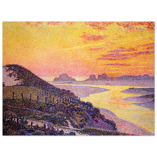 Sunset At Ambletsuse by Theo van Rysselberghe (1899) – art poster, view 2