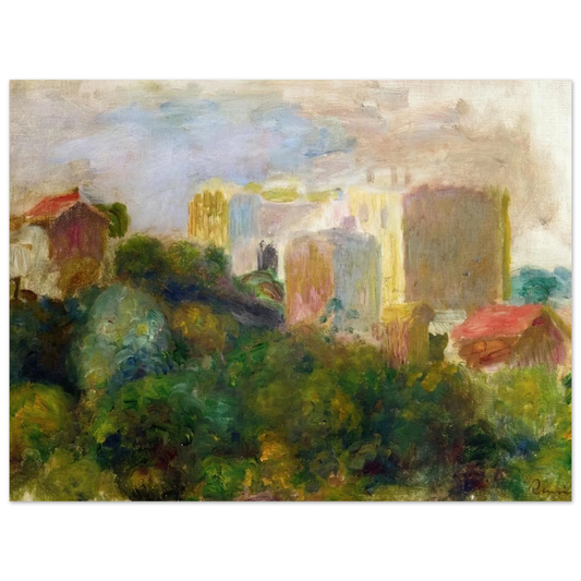 View From Renoir's Garden In Montmartre by Pierre-Auguste Renoir – art poster