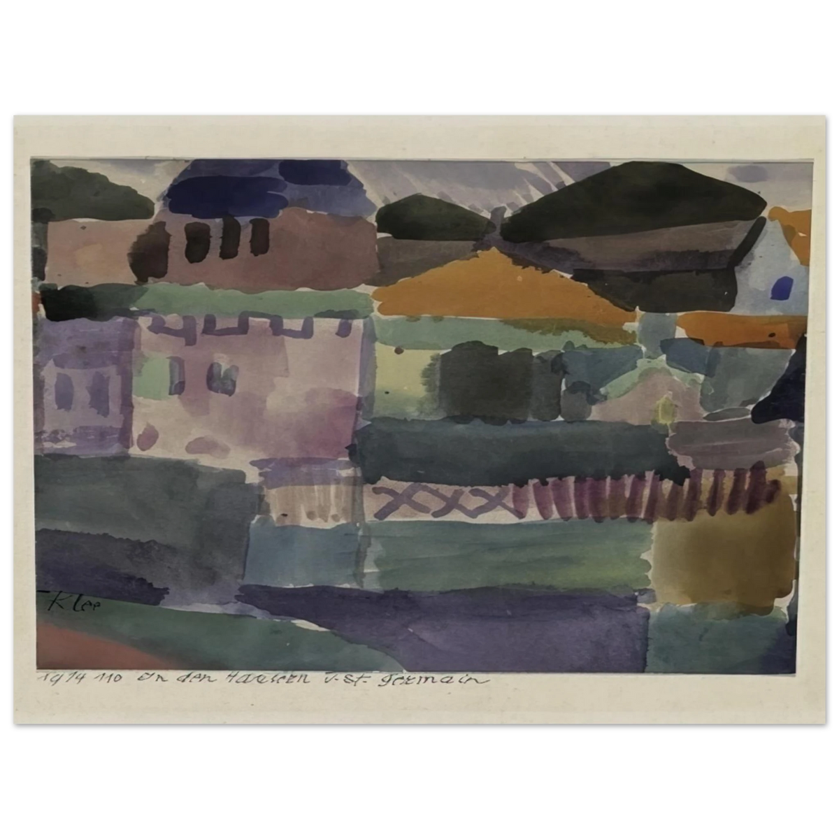 In The Houses Of St Germain by Paul Klee (1914) – art poster, view 2