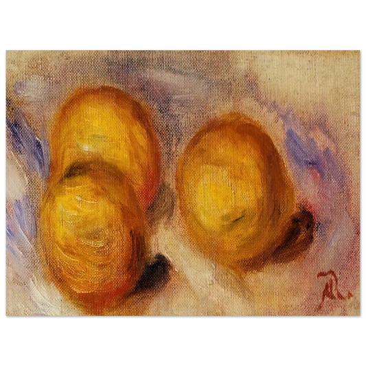 Three Lemons by Pierre-Auguste Renoir – art poster